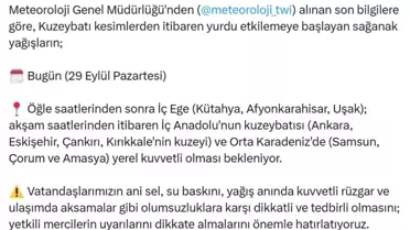 Yeni Sağanak Uyarısı