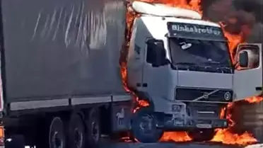 Gaziantep'te Tır Yangını