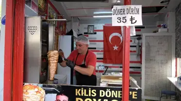 Kilis'te Döner Ustası Halka Hizmet Ediyor