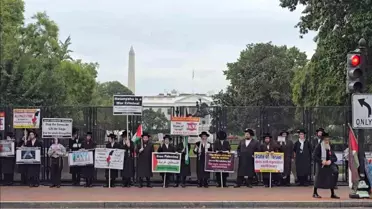 Netanyahu Beyaz Saray'da Protesto Edildi