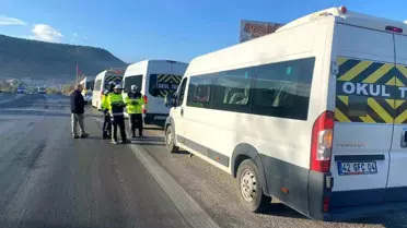 Bozkır'da Okul Servislerine Denetim
