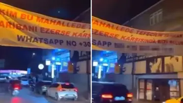 Mahalleye asılan pankartın ardından operasyon! 6 şüpheli yakalandı