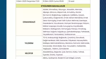 Bursa'da Su Kesintileri Başladı