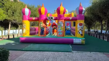 Alanya'da Çocuklar için Yenilenen Balon Parkı Hizmete Girdi