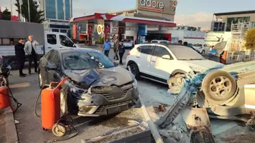 Çankaya'da Otomobil Takla Attı