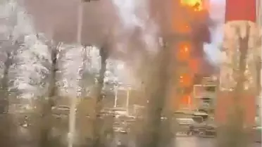 Yaroslavl'de Petrol Rafinerisinde Yangın