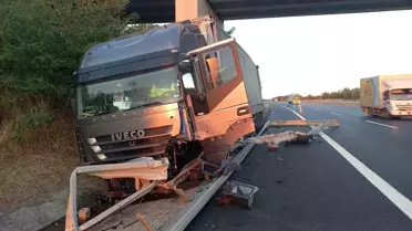Edirne-İstanbul Otoyolunda TIR Kazası