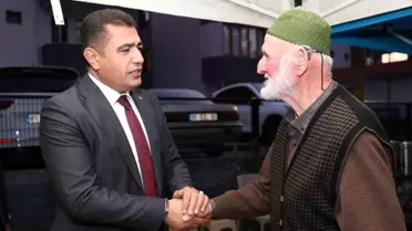 Vali Aslan'dan Muhtar Beyaz'a Taziye Ziyareti