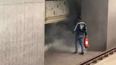 Metroda Yangın Paniği