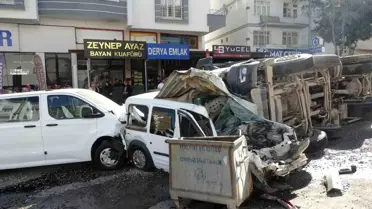 Malatya'da Freni Patlayan Kamyon Kaza Yaptı