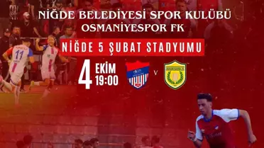 Niğde Belediyespor, Osmaniyespor FK'yı Ağırlıyor