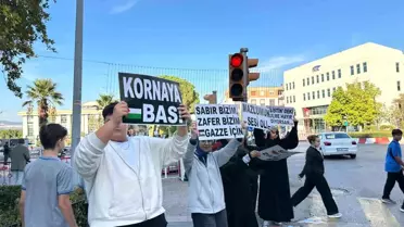Soma'da Filistin için Korna Eylemi