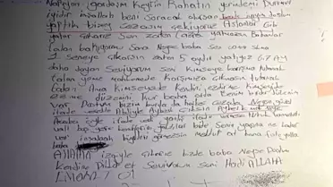 Kadıköy'deki Cinayet Davasında Sanıktan Mektup