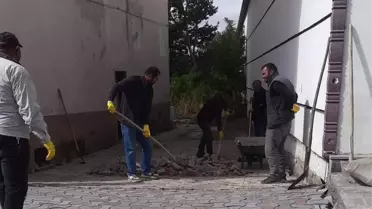 Arpaçay'da Kaldırım Çalışmaları Hız Kazandı