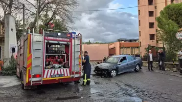 Efeler'de Otomobil Yangını