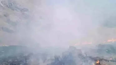 Başkale'de Anız Yangını Söndürüldü