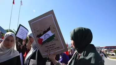 OMÜ Öğrencilerinden İsrail'e Protesto