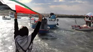 Sumud Filosu'na teknelerle destek verip zulme 'Dur' dediler