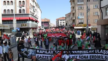 Çubuk'ta Filistin'e Destek Yürüyüşü