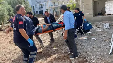 Fethiye'de İnşaat İşçisi Düştü