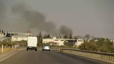 Kilis'te Kauçuk Fabrikasında Yangın