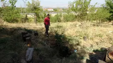 Malatya'da Kayısı Bahçesinde Obruk Oluştu
