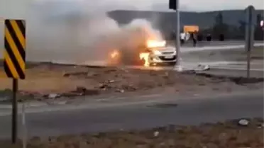 Osmaniye'de Otomobil Yangını