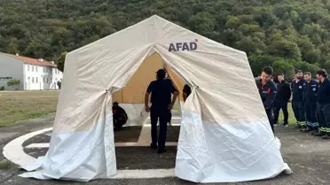 Bartın'da Çadır Kurma Eğitimi