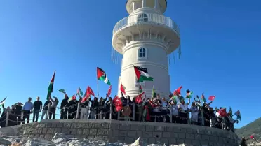 Alanya'da Gazze Protestosu