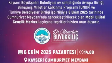 Kayseri'de Mobil Dijital Gençlik Merkezi Açılıyor