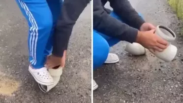 Boruya sıkışan kirpiyi böyle kurtardılar