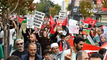 Düzce'de Filistin İçin Yürüyüş