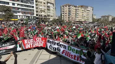 Elazığ'da Gazze'ye Destek Yürüyüşü