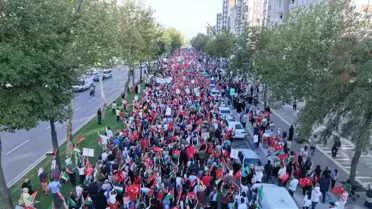 Kahramanmaraş'ta Filistin'e Destek Yürüyüşü Düzenlendi