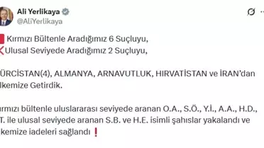 Yurt Dışında 8 Suçlu Yakalandı