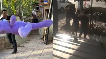 Oto yıkamacıda kira krizi! Eline geçeni sokağa fırlattı