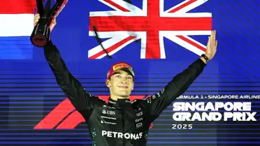 George Russell Singapur GP'yi Kazandı