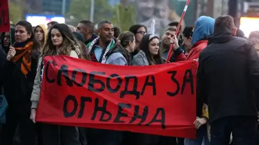 Belgrad'da Filistin İçin Gösteri