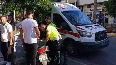 Manavgat'ta Yaya Kadına Motorlu Bisiklet Çarptı