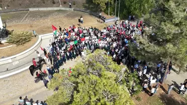 Çukurova Üniversitesi'nden Filistin'e Destek Yürüyüşü