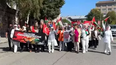 Ardahan'da Kadınlardan Filistin'e Destek Yürüyüşü