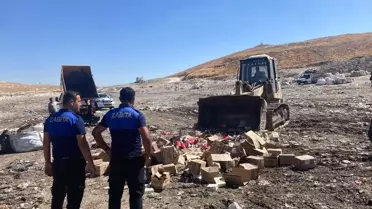 Batman'da 300 Kilogram Tarihi Geçmiş Şeker İmha Edildi