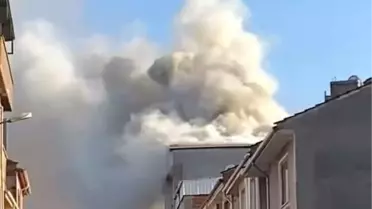 İnegöl'de Apartman Çatısında Yangın Çıktı