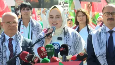 Gazze İçin Sessiz Çığlık Etkinliği Bursa'da Düzenlendi