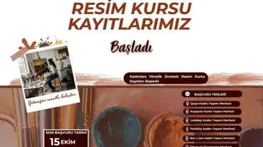 Diyarbakır'da Kadınlar İçin Ücretsiz Resim Kursu Açılıyor