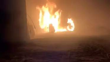 Karapınar'da Yangın: Traktör Kayıp