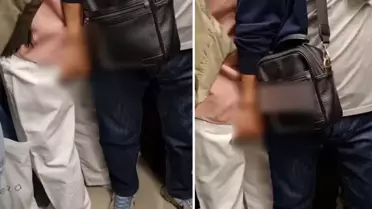 Metroda mide bulandıran anlar: Genç kadını taciz etti