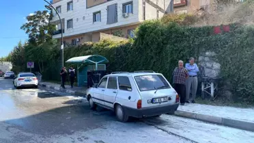 Turgutlu'da Seyir Halindeki Otomobilde Yangın