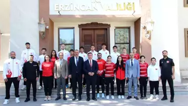 Erzincan Valisi Aydoğdu Amatör Sporcuları Kabul Etti