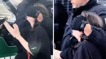 Avrupa'da özgürlük bu kadar! Küçücük çocuk gözleri kapatılarak gözaltına alındı